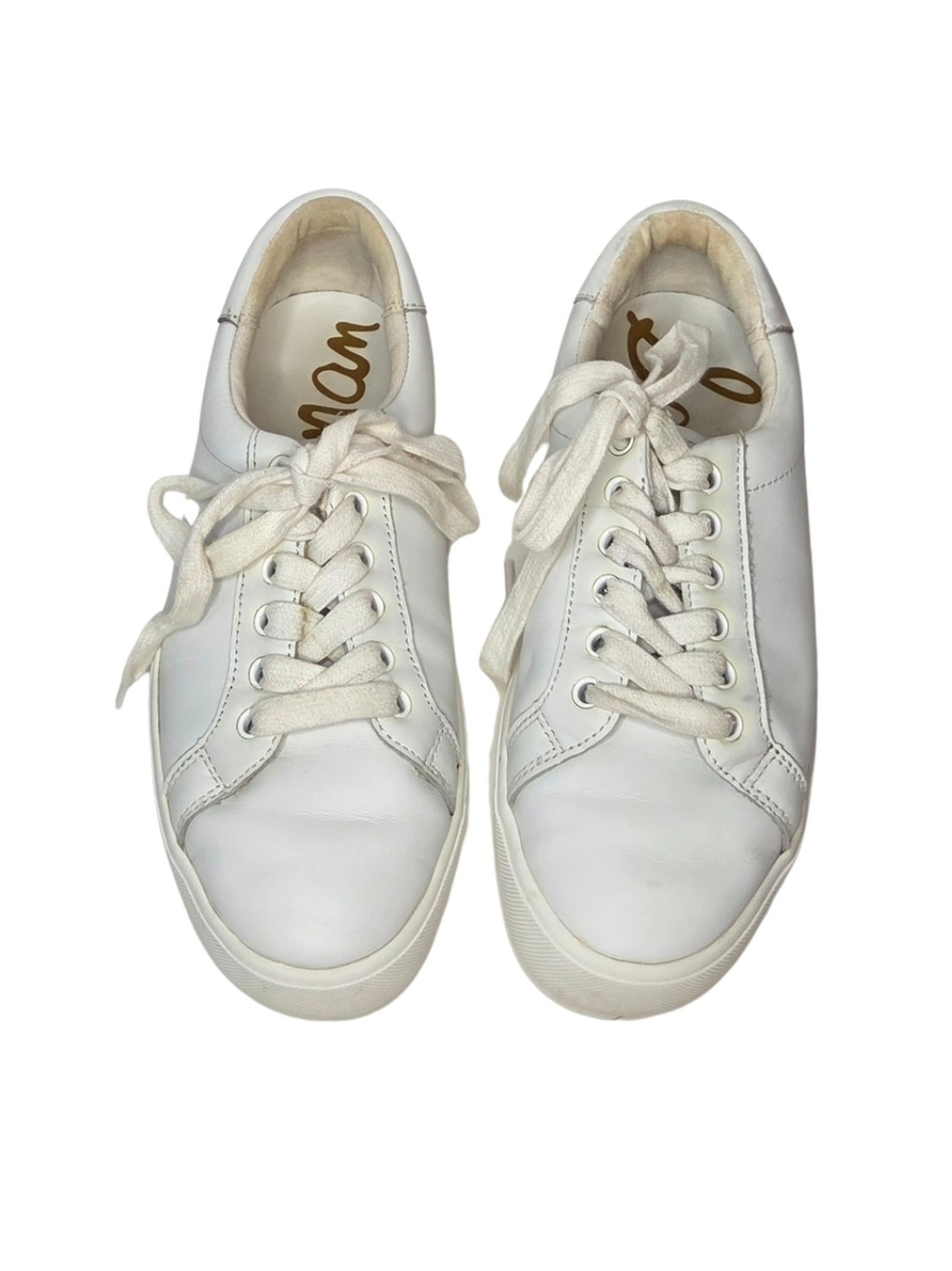Sam Edelman Size 6.5 White Women's Leather Sneakers